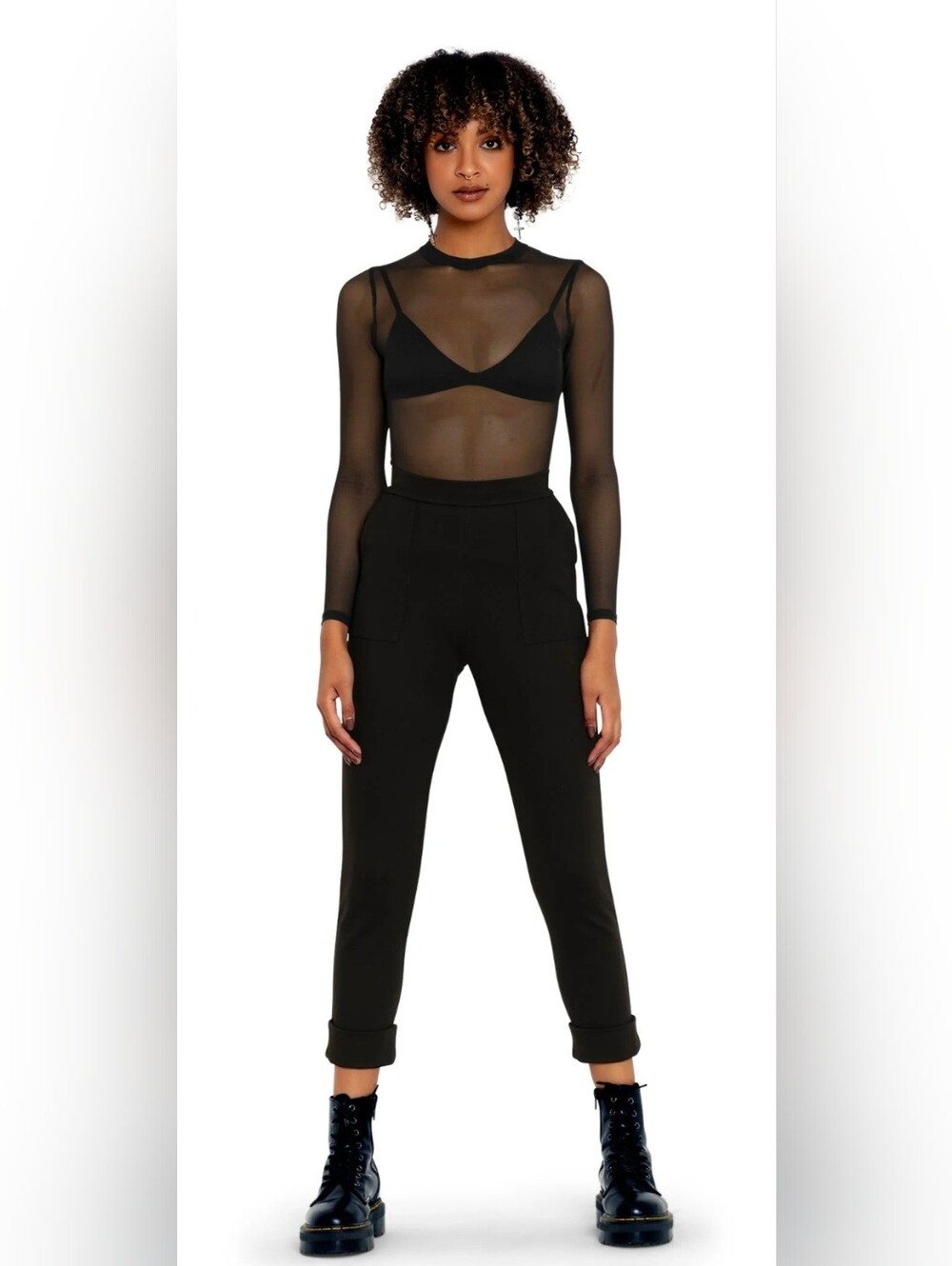 Push It Ponte High Waisted Cuffed Pant